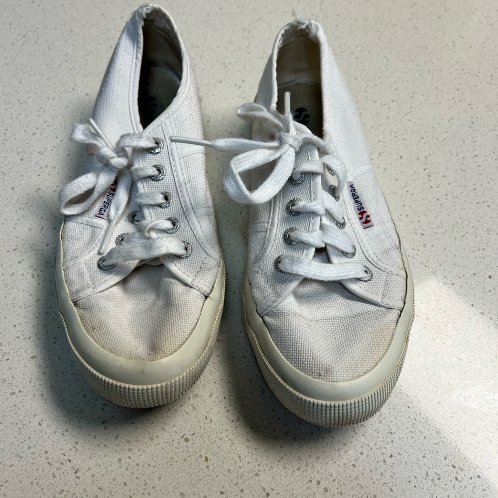 Superga Classic White Canvas Sneakers